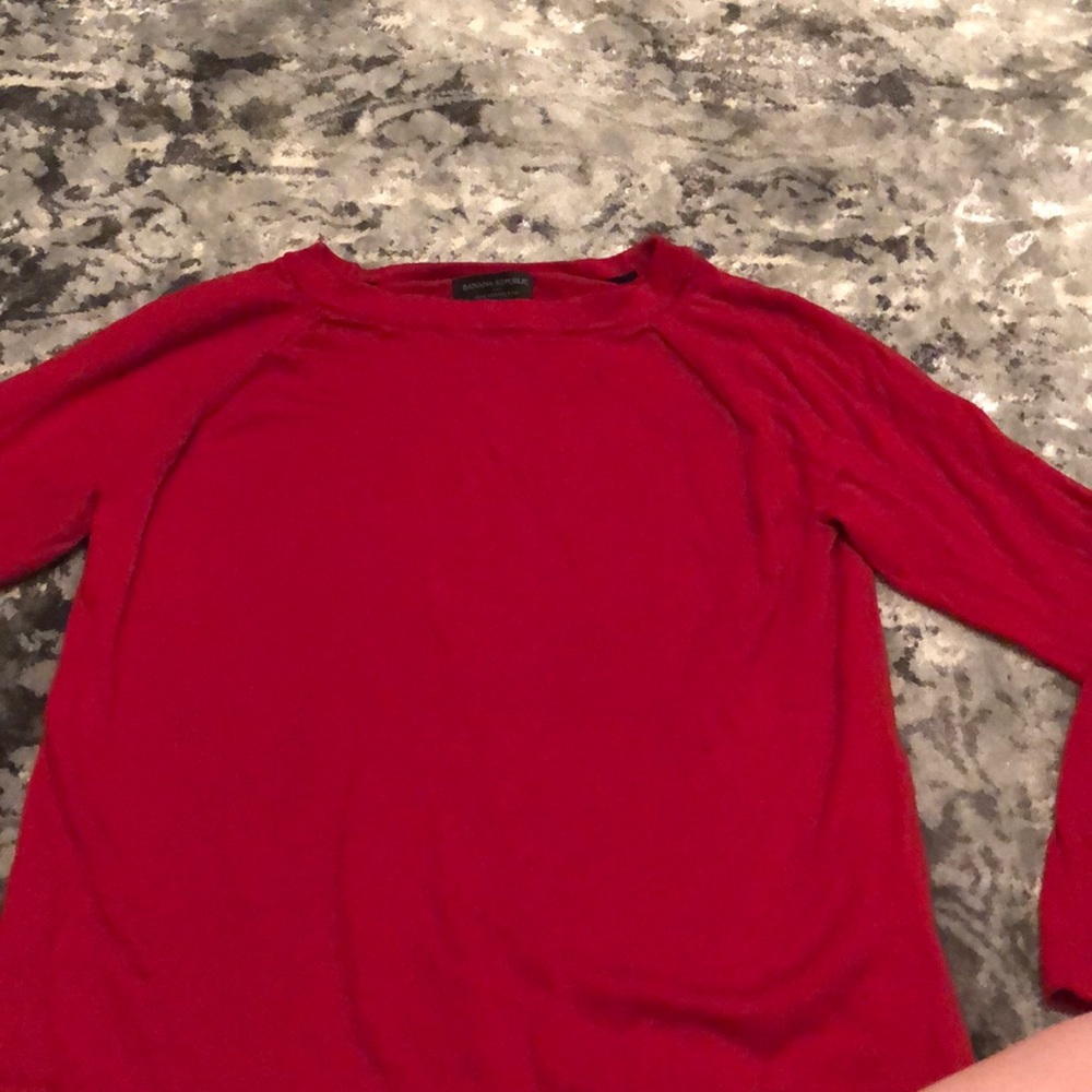 Nice red sweater! Perfect for work